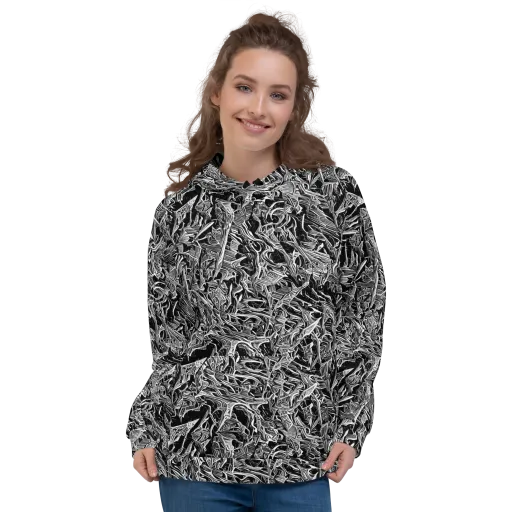 Noir Tendrils on a Hoodie