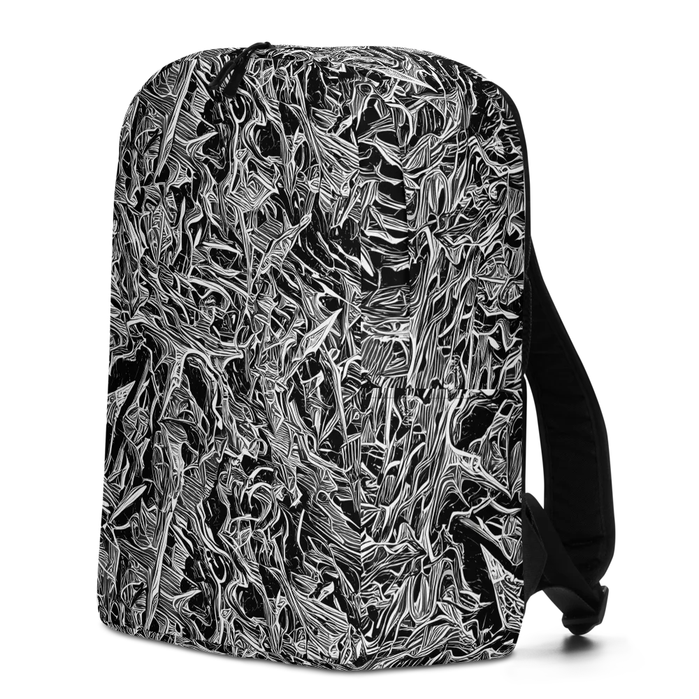 Noir Tendrils on Minimalist Backpack — Left