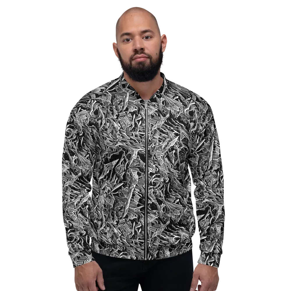Noir Tendrils on Bomber Jacket — Front