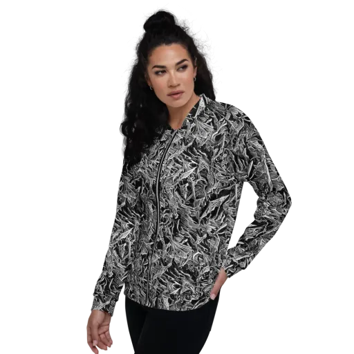 Noir Tendrils on a Bomber Jacket