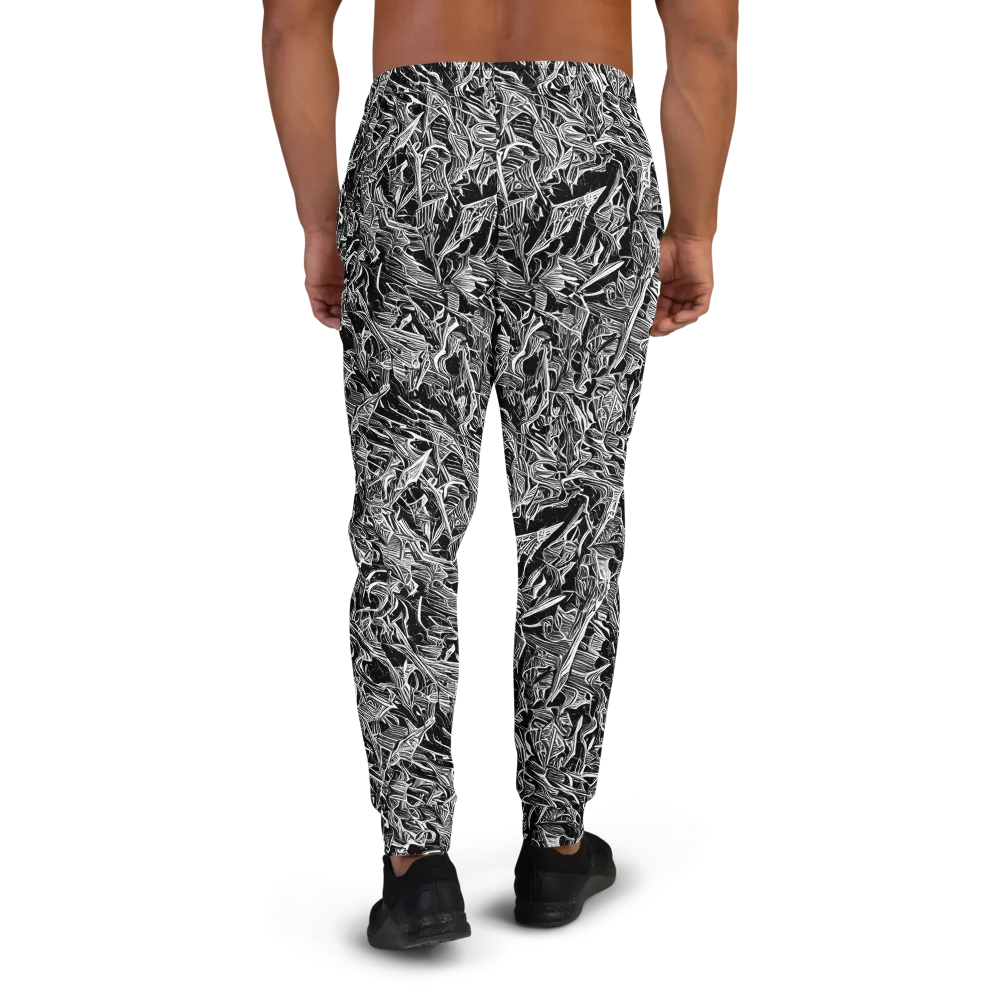 Noir Tendrils on Men's Joggers — Back