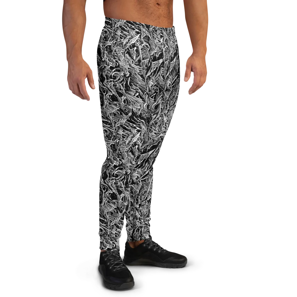 Noir Tendrils on Men's Joggers — Right