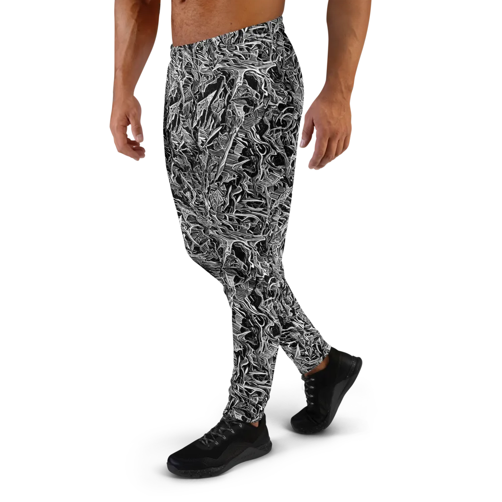 Noir Tendrils on Men's Joggers — Left
