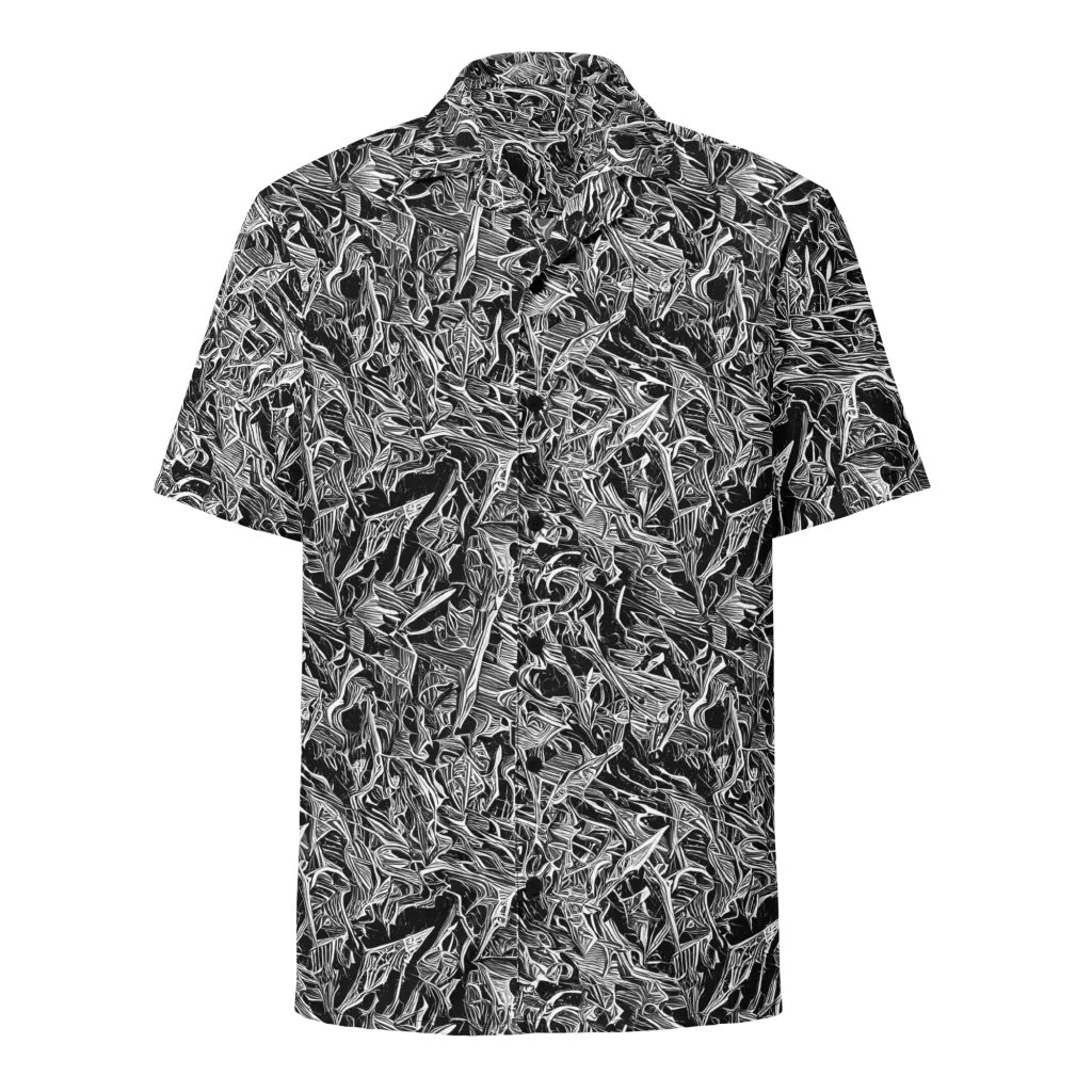 Noir Tendrils on Button Shirt — Front