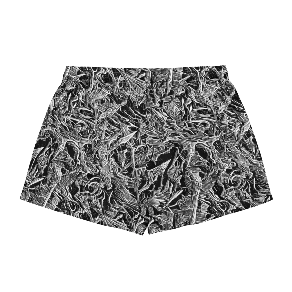 Noir Tendrils on Women's Pajama Shorts — Back
