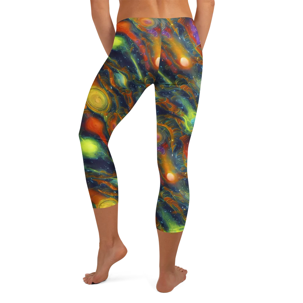 Galactic Tide on Capri Leggings — Back