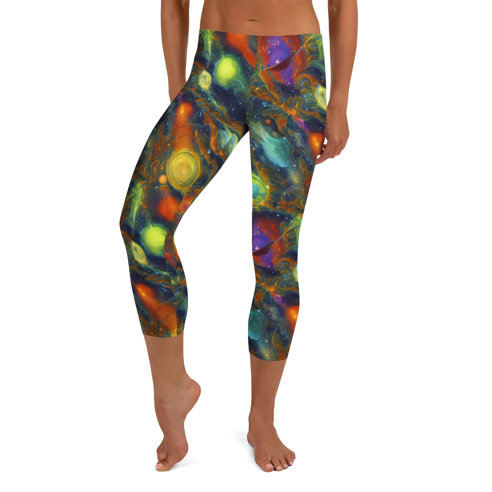 Galactic Tide on Capri Leggings — Front