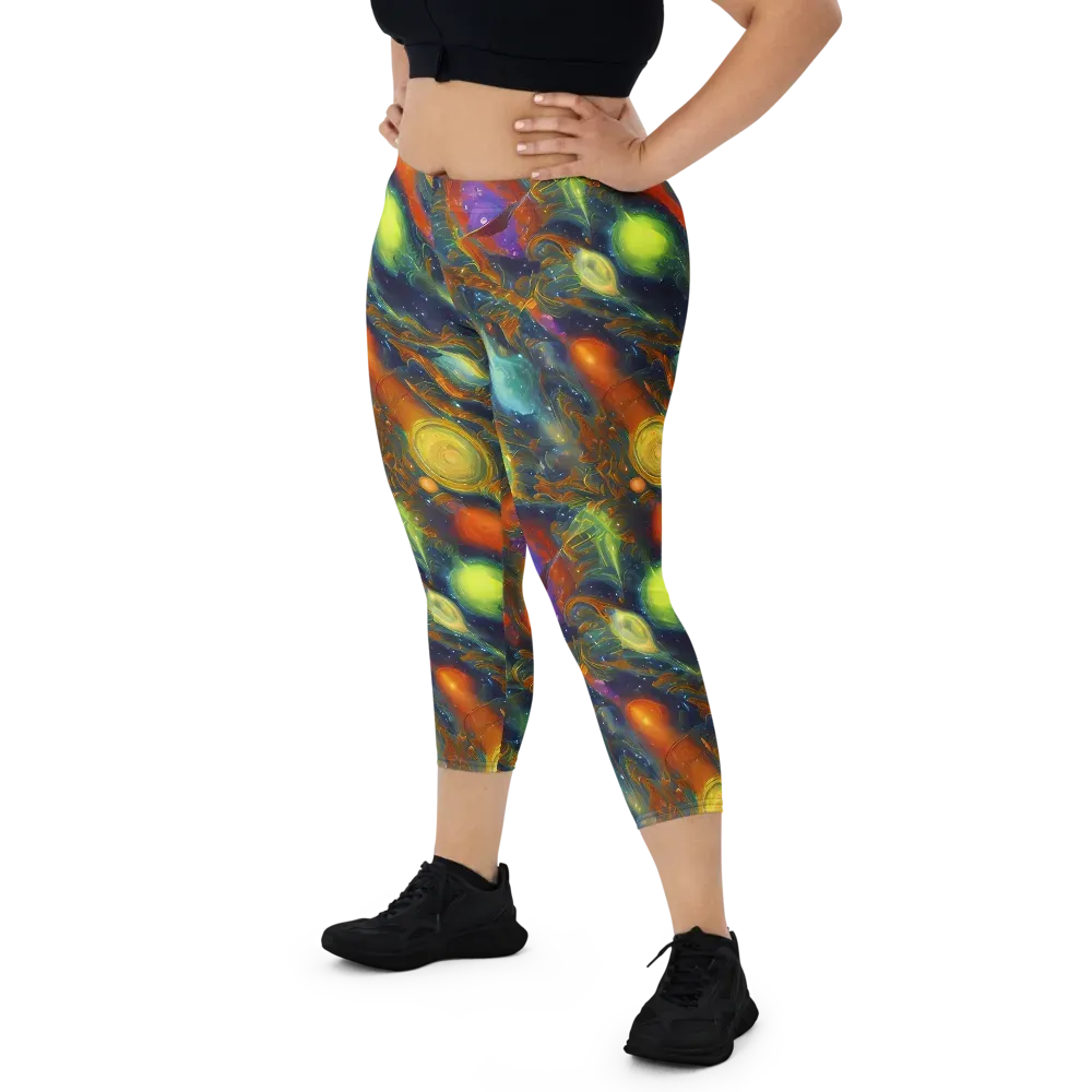 Galactic Tide on Capri Leggings — Front