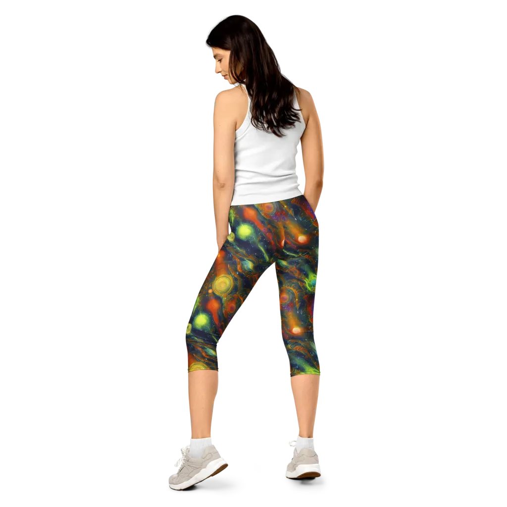 Galactic Tide on Capri Leggings — Back