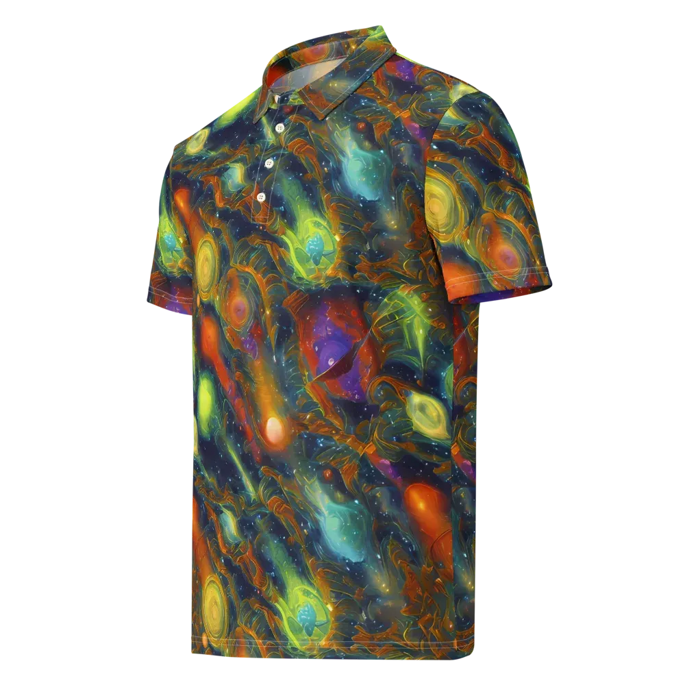 Galactic Tide on Men's Slim Fit Polo Shirt — Left Front