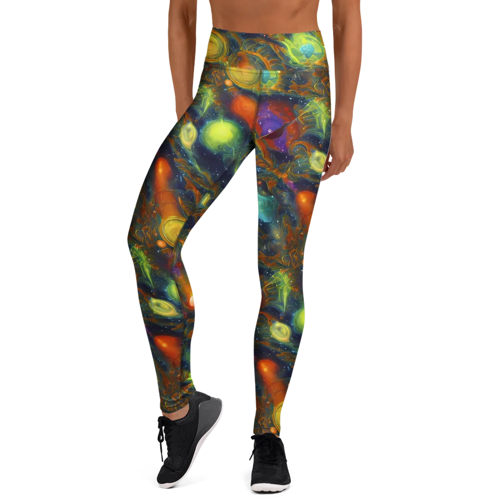 Galactic Tide on Yoga Leggings — Front