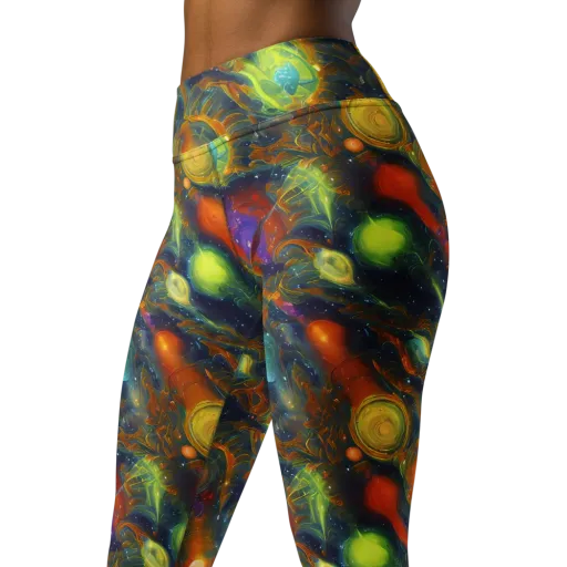 Galactic Tide on a Yoga Leggings