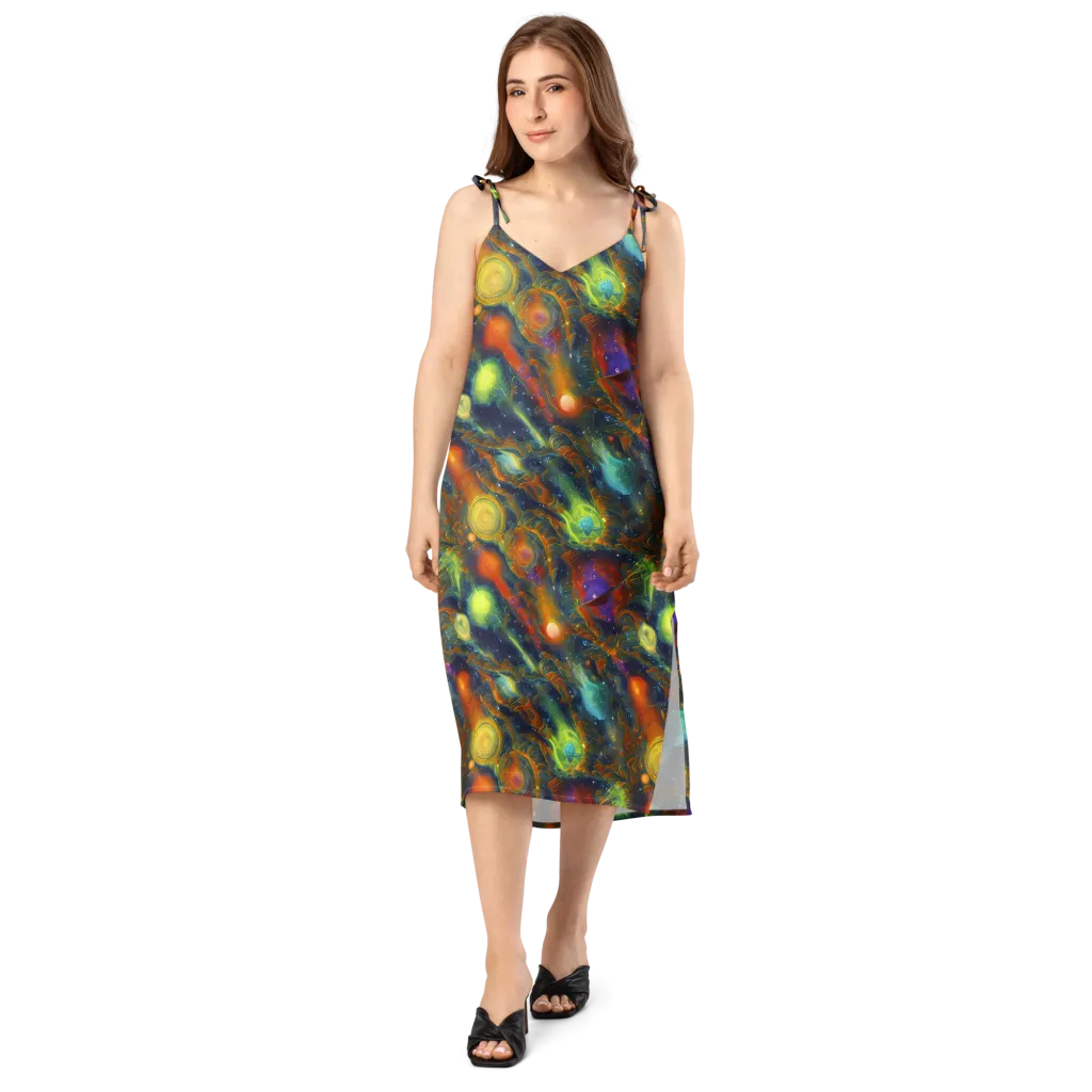 Galactic Tide on Slip Dress — Front