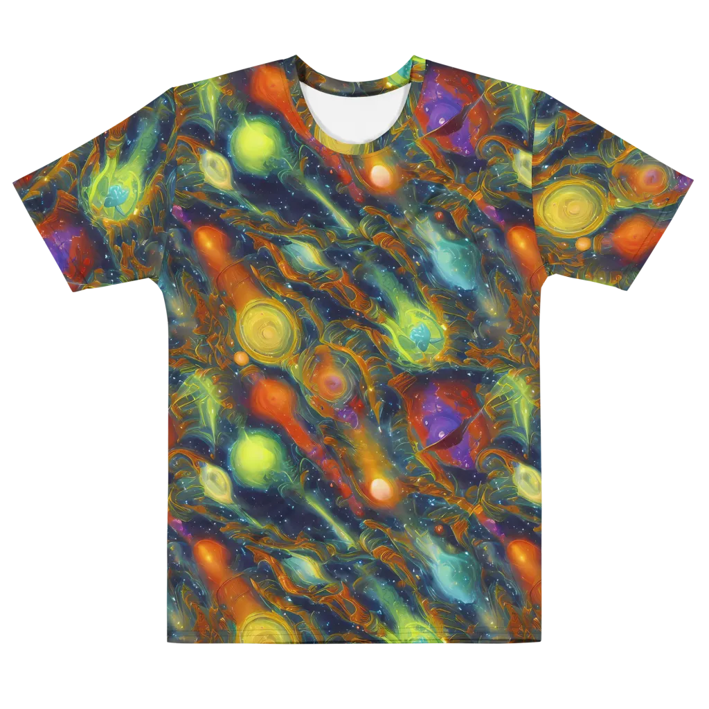 Galactic Tide on Men's Cotton Crew Neck T-Shirt — Front