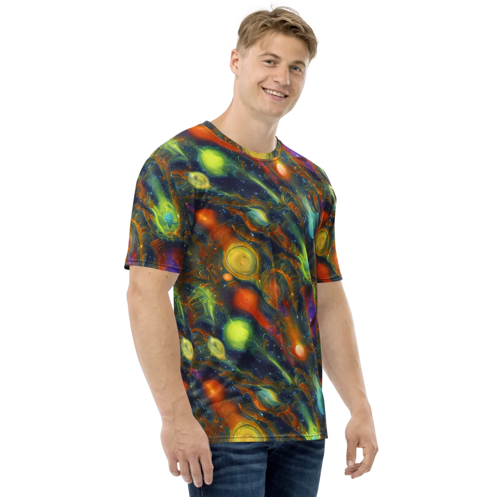 Galactic Tide on Men's Crew Neck T-Shirt — Right
