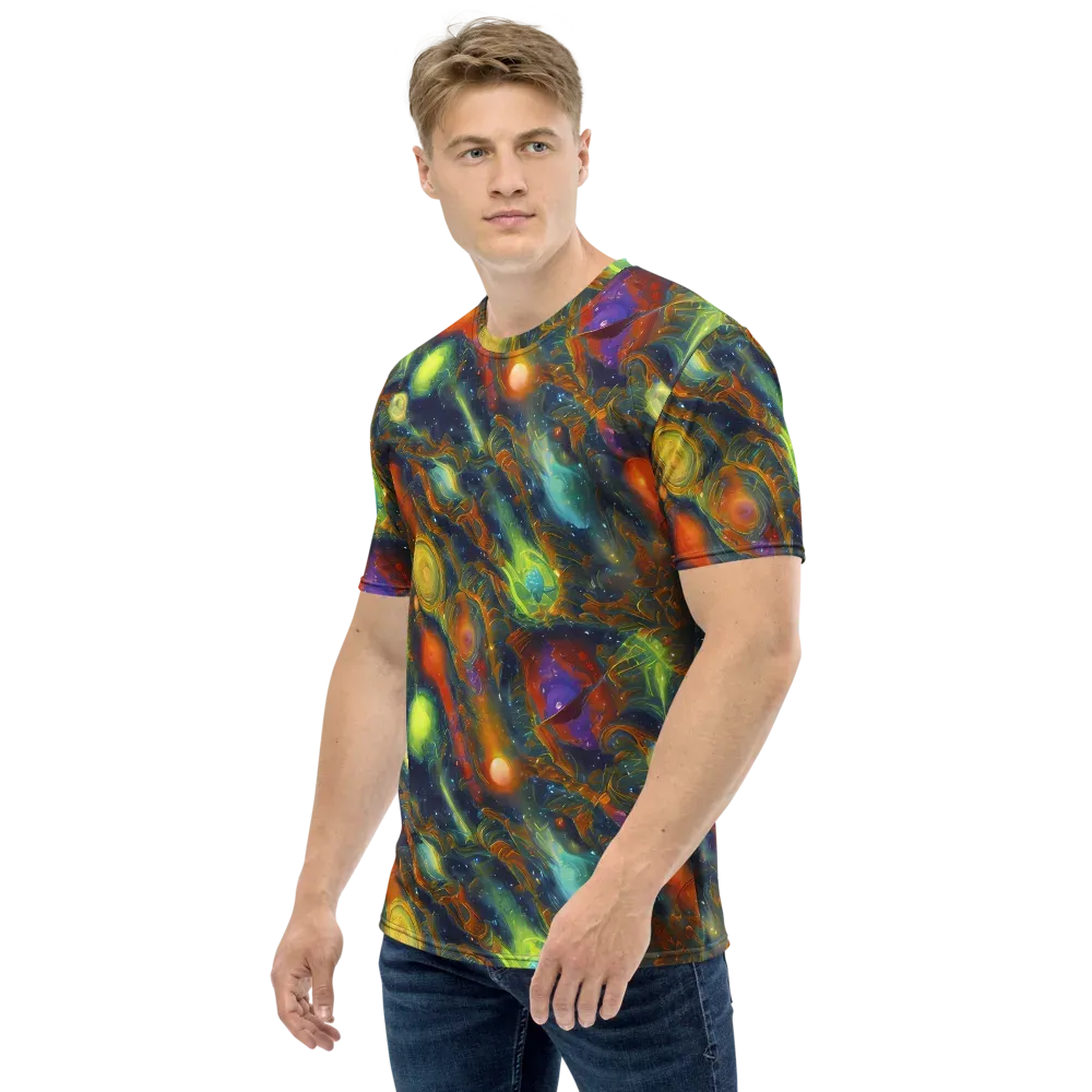 Galactic Tide on Men's Crew Neck T-Shirt — Left