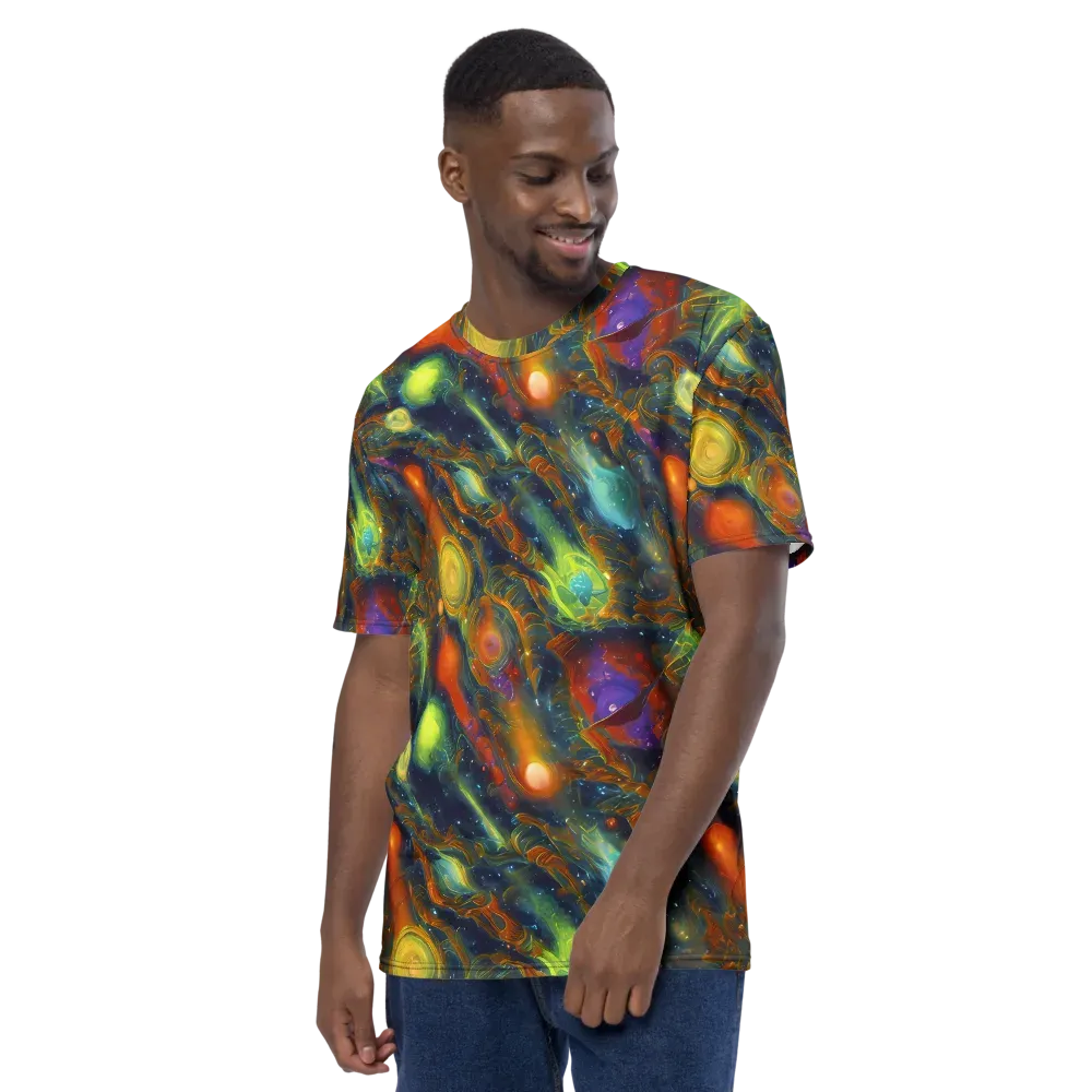 Galactic Tide on Men's Crew Neck T-Shirt — Left