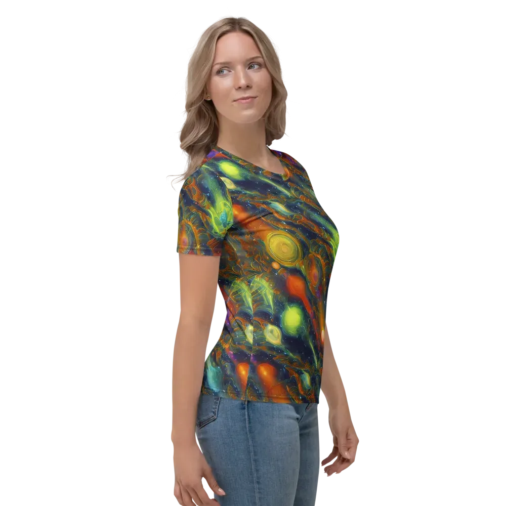 Galactic Tide on Women's Crew Neck T-Shirt — Right