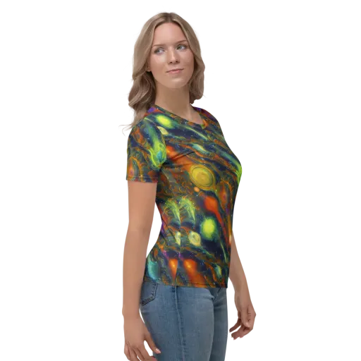Galactic Tide on a Women's Crew Neck T-Shirt