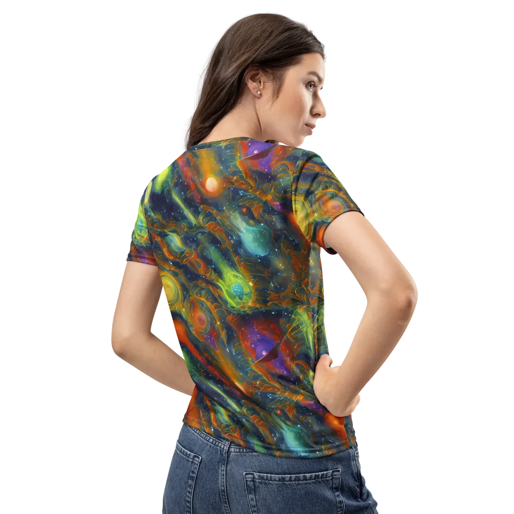 Galactic Tide on Women's Crew Neck T-Shirt — Back
