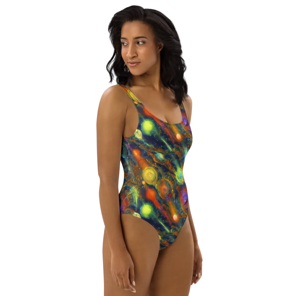 Galactic Tide on One-Piece Swimsuit — Right