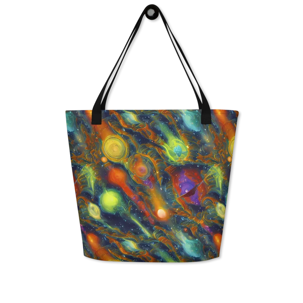 Galactic Tide on Large Tote Bag W/ Pocket — Front