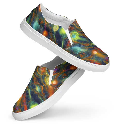 Galactic Tide on a Women's Slip-On Canvas Shoes
