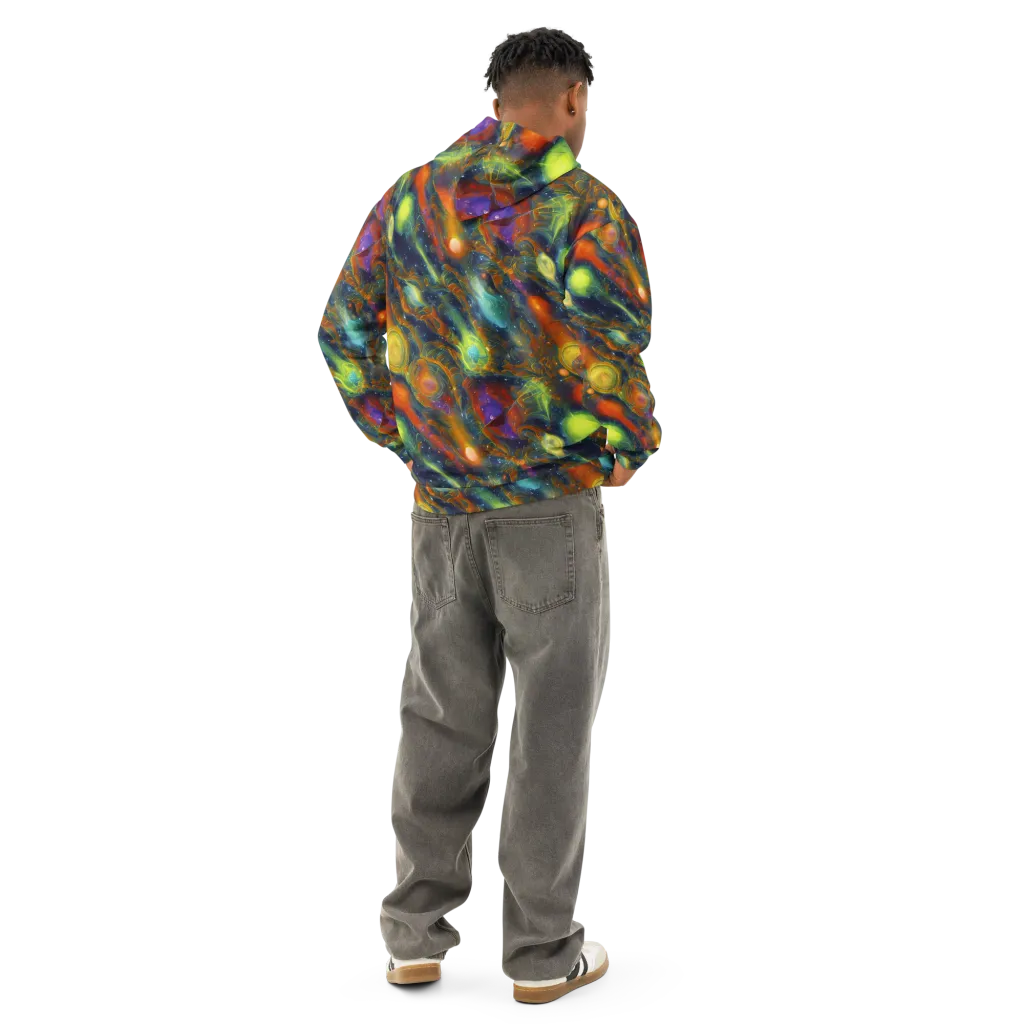 Galactic Tide on Cotton Hoodie — Back
