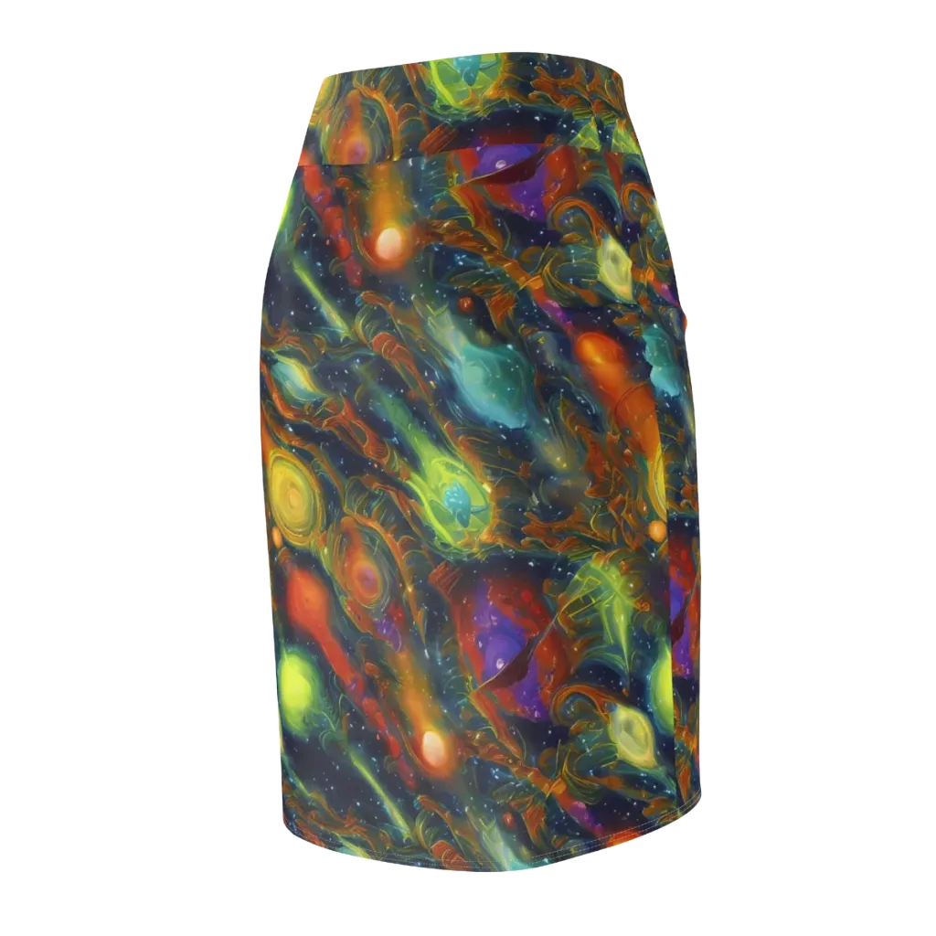 Galactic Tide on Pencil Skirt — Back Side