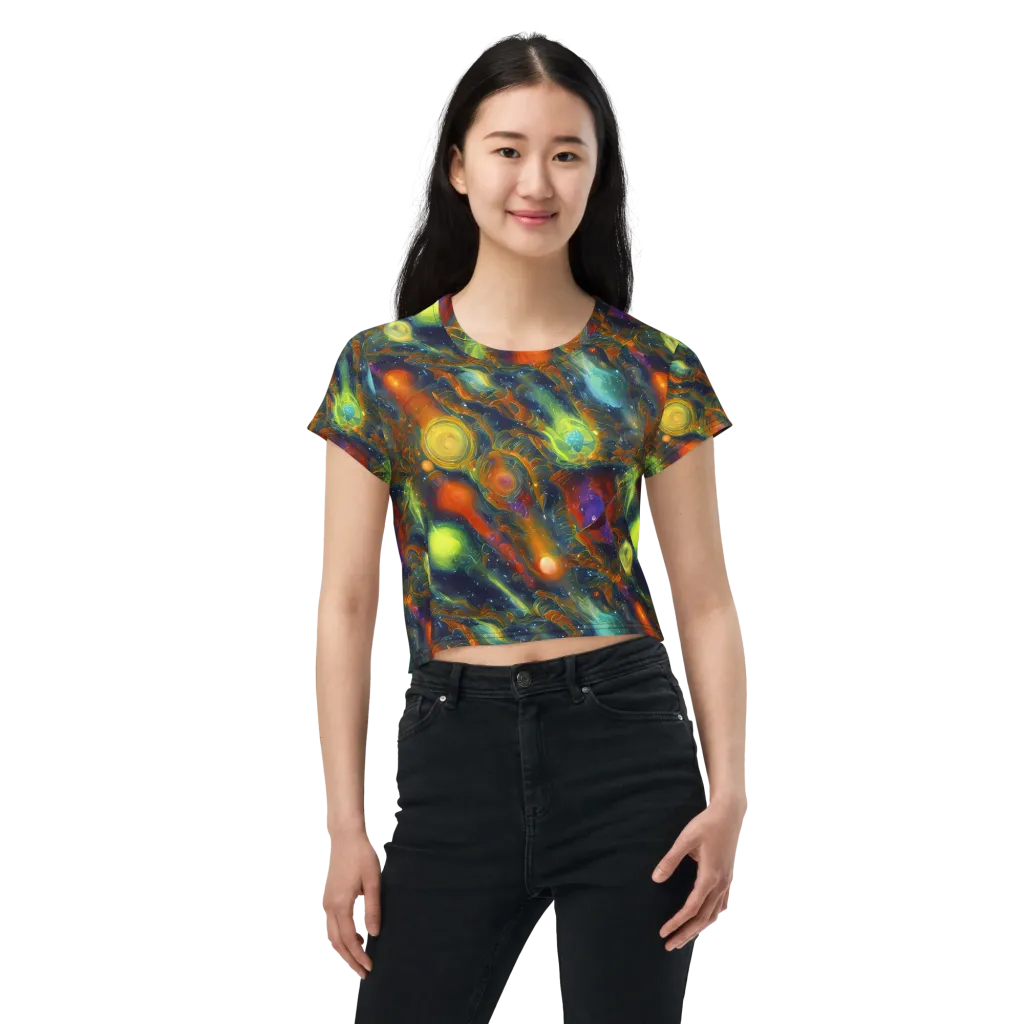 Galactic Tide on Crop Tee — Front