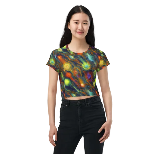 Galactic Tide on a Crop Tee