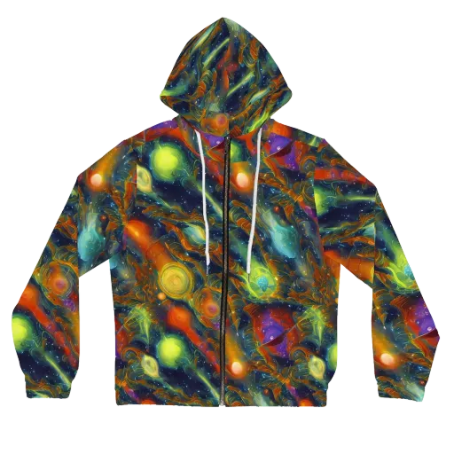 Galactic Tide on a Women's Full-Zip Hoodie