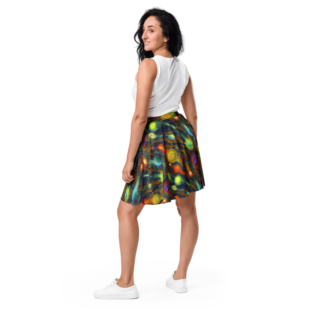 Galactic Tide on Skater Skirt — Back