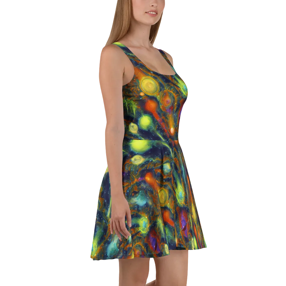 Galactic Tide on Skater Dress — Right