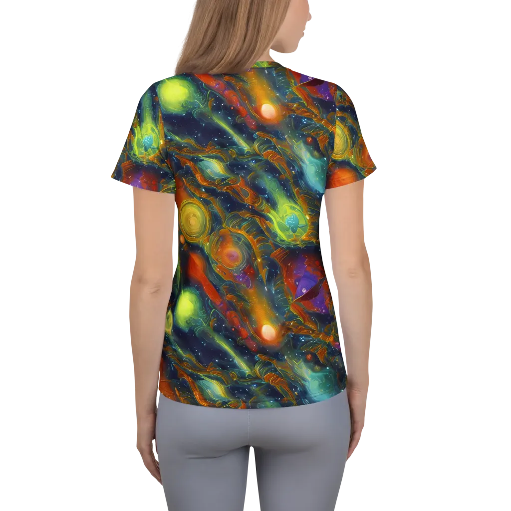 Galactic Tide on Women's Athletic T-Shirt — Back
