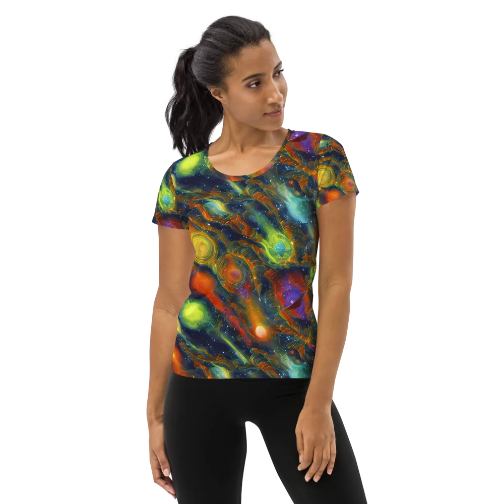 Galactic Tide on Women's Athletic T-Shirt — Front