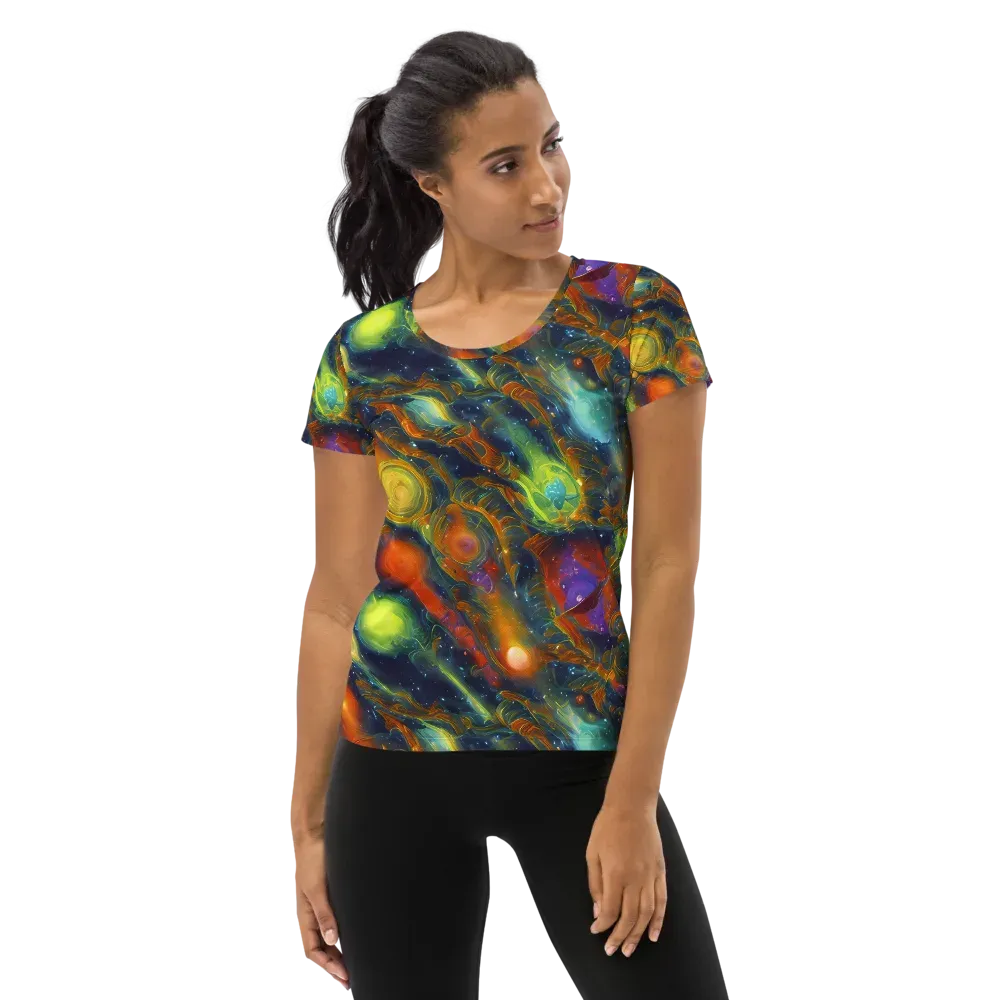 Galactic Tide on Women's Athletic T-Shirt — Front