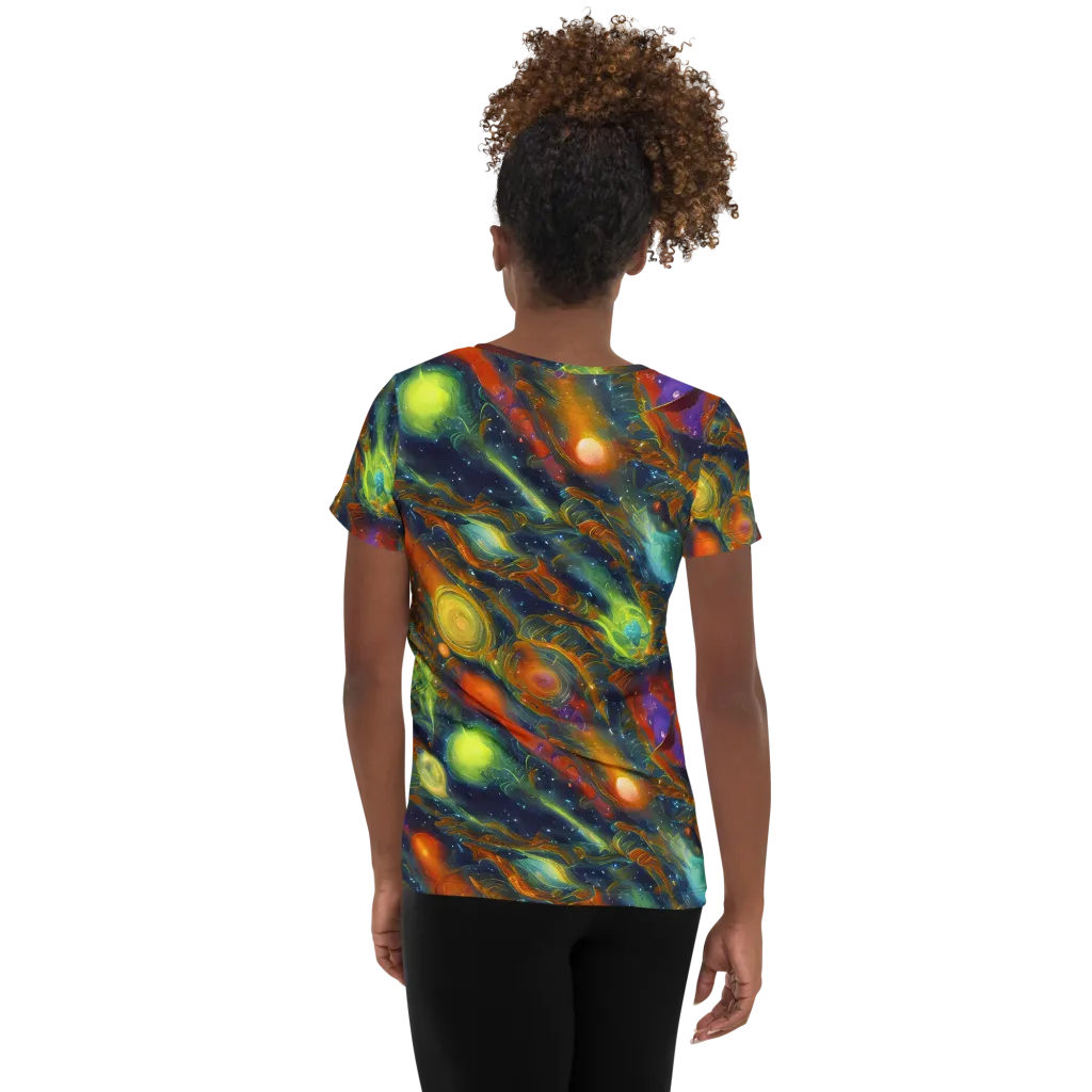 Galactic Tide on Women's Athletic T-Shirt — Back