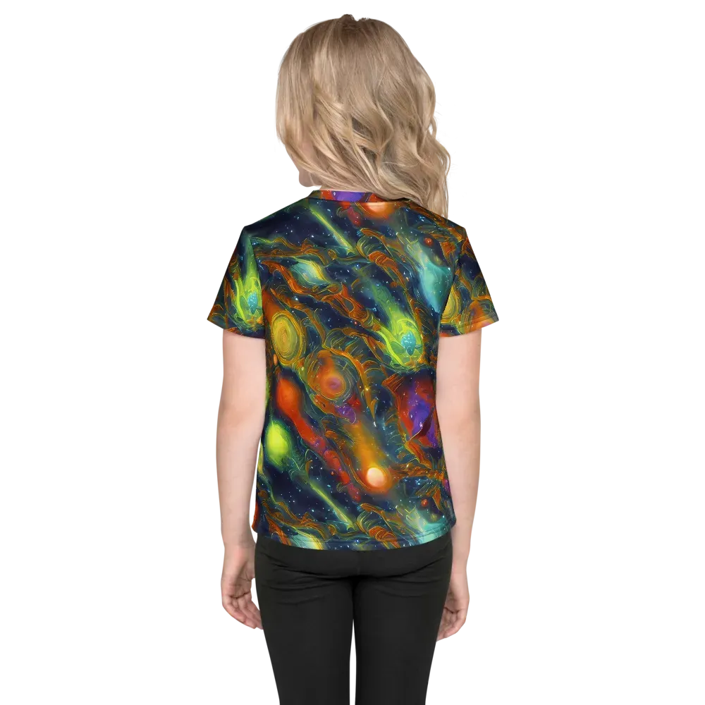 Galactic Tide on Kids Crew Neck T-Shirt — Back