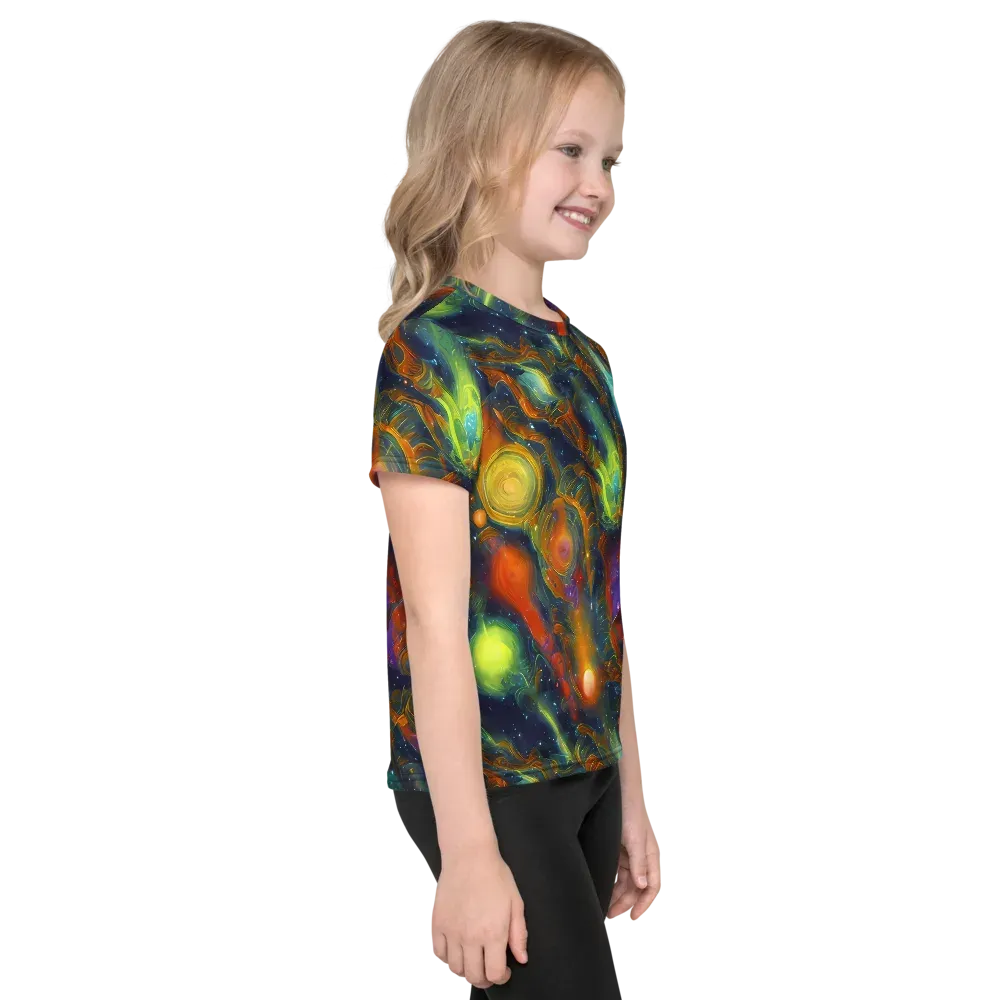 Galactic Tide on Kids Crew Neck T-Shirt — Right