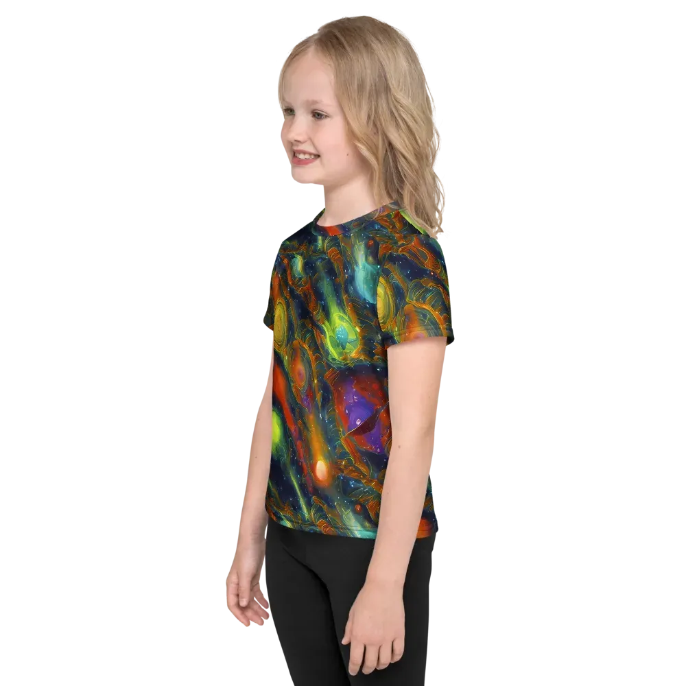 Galactic Tide on Kids Crew Neck T-Shirt — Left