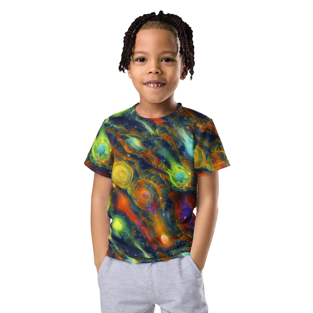 Galactic Tide on Kids Crew Neck T-Shirt — Front
