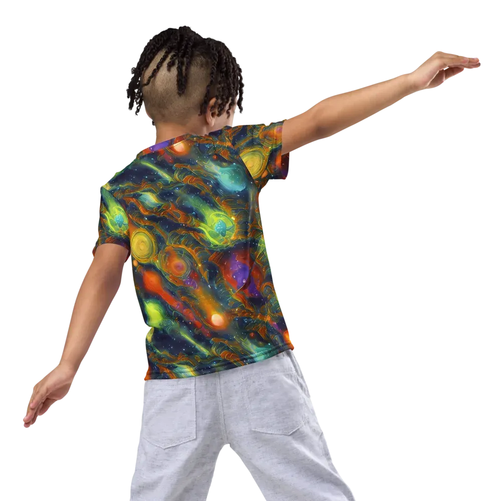 Galactic Tide on Kids Crew Neck T-Shirt — Back