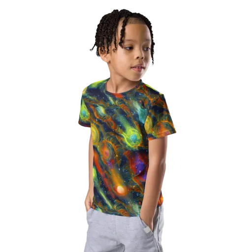 Galactic Tide on a Kids Crew Neck T-Shirt