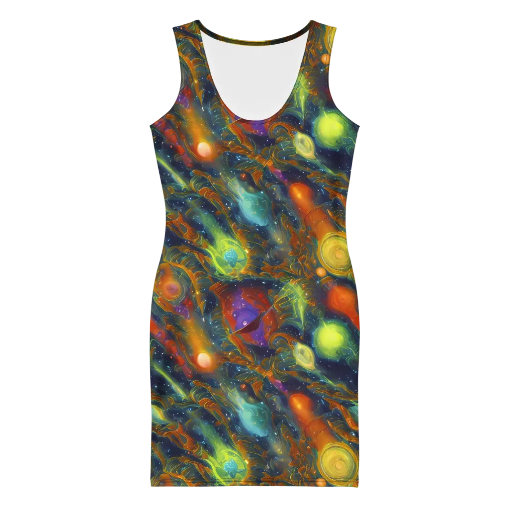 Galactic Tide on Bodycon Dress — Front