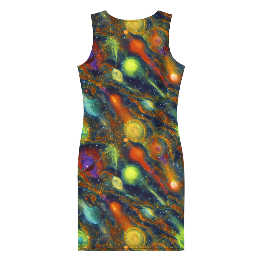 Galactic Tide on Bodycon Dress — Back