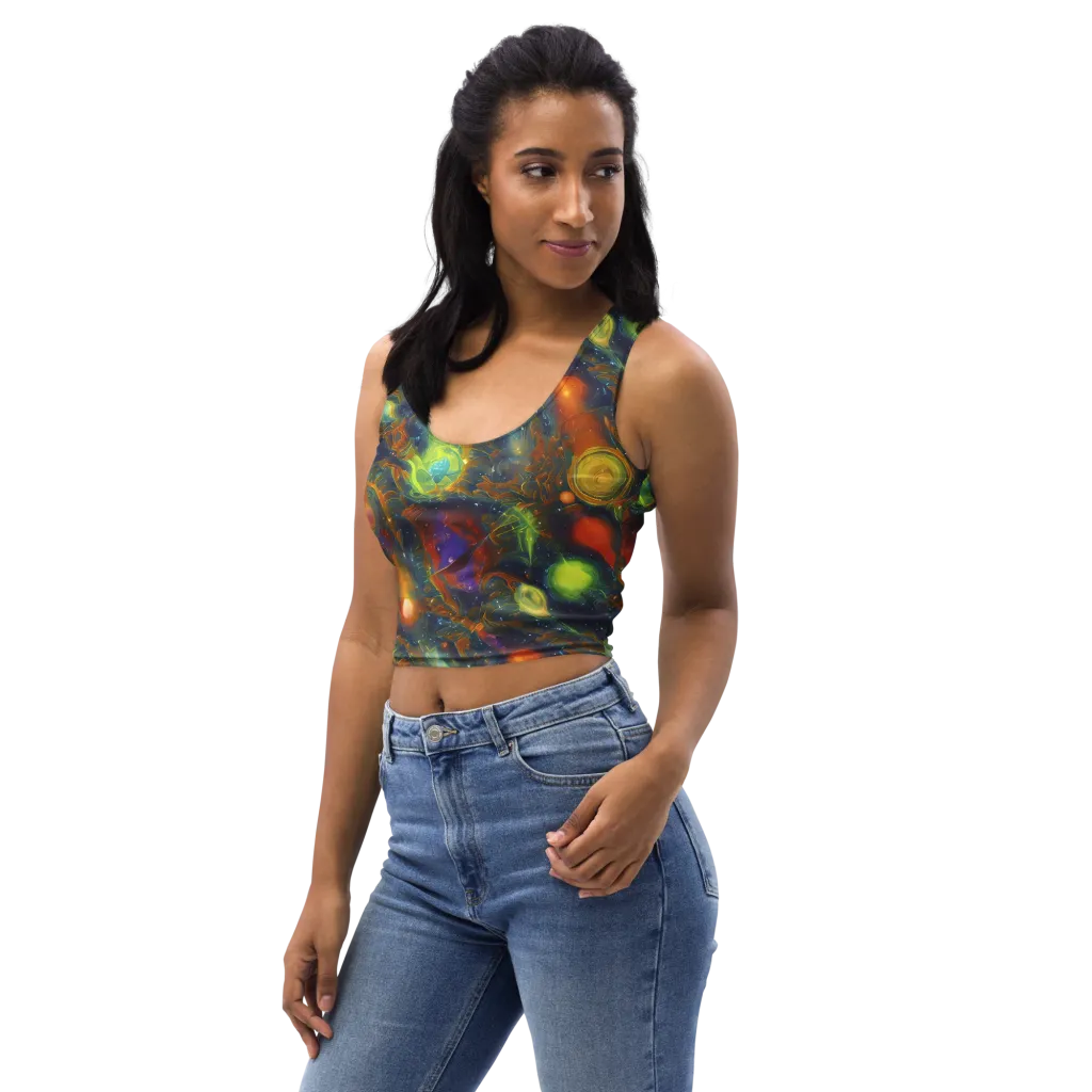 Galactic Tide on Crop Top — Left Front