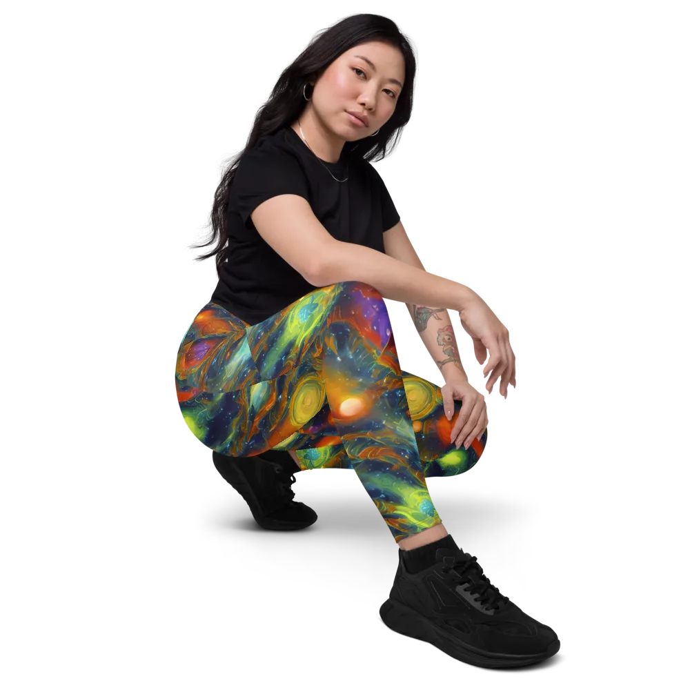 Galactic Tide on Leggings with Pockets — Right Front