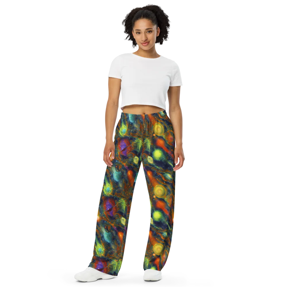 Galactic Tide on Wide-Leg Pants — Front