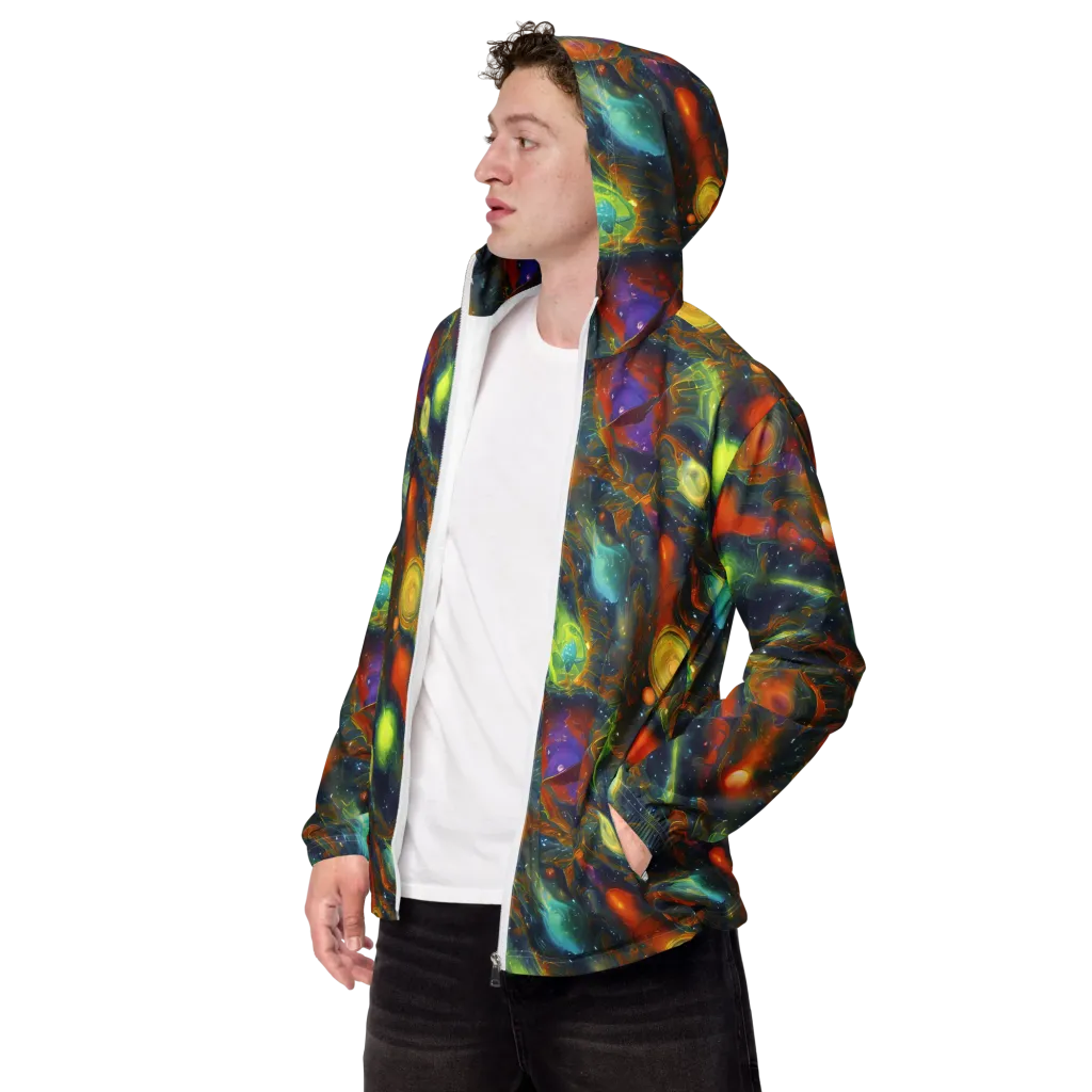 Galactic Tide on Men's Windbreaker — Left Front